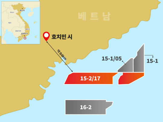 SK어스온 베트남 15-2/17 광구 위치. SK어스온 제공.